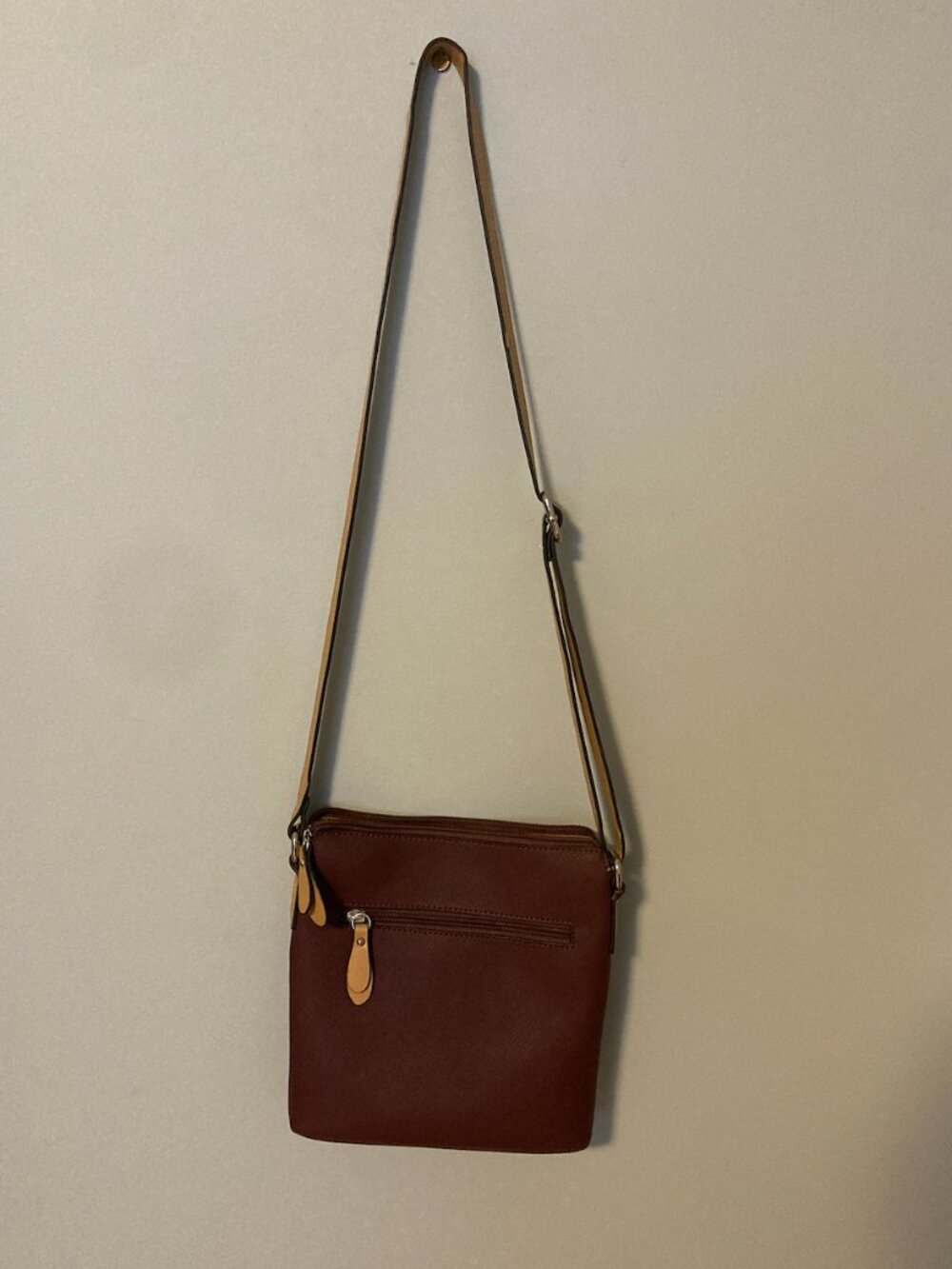Giana Bernini Women's Saffiano Crossbody Burgundy Bag One Size - Picture 3 of 4